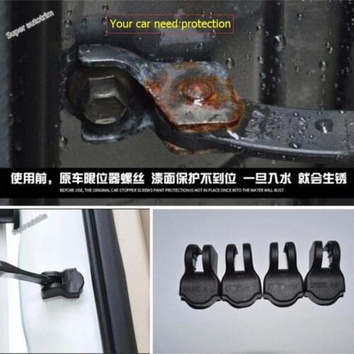 Lapetus Car Door Stop Rust Waterproof Protector Cover Trim 4 Pcs / Set Fit For INFINITI Q50 QX50 QX60 Protection Kit Plastic