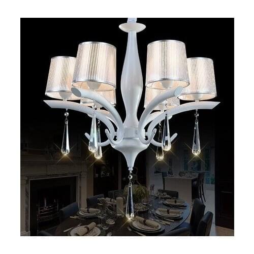 LED 110-220V White pendant light, crystal pendant lamp Metal Electroplating size 60 * 60 * 58cm free shipping