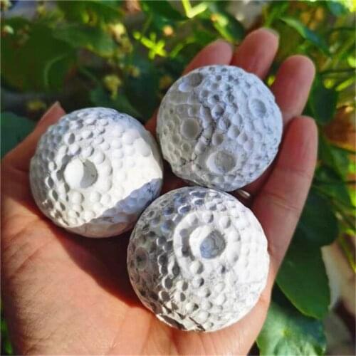 Natural crystal stone white turquoise sphere hand-carved moon ball crystal ball healing stones