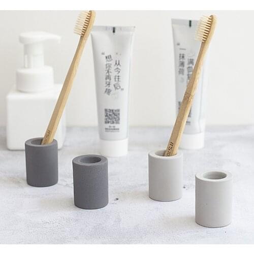 Diatomite Brush Holder Storage Rack Bathroom Tooth Brush Stand Shelf Bath Accessories Dry Moisture-Absorbing Toothbrush Holder