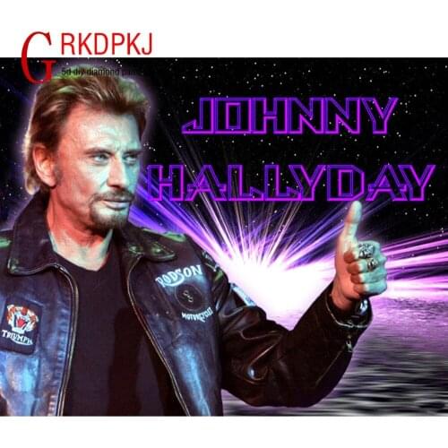 Full Square 5D DIY Diamond embroidery Superstar Johnny Hallyday Diamond Painting Cross Stitch Mosaic Decor Unfinished painting