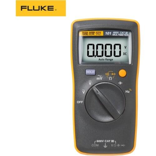 Fluke 101 Mini Handheld Digital Multimeter Auto Range AC/DC Voltage Resistance Capacitance Frequency Duty Cycle Tester