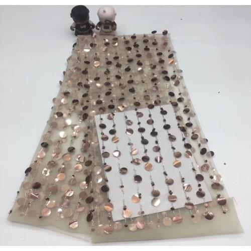 New French Nigerian Sequins Net Lace,African Tulle Mesh Sequence Lace Fabric High Quality For Wedding Dress 5yards/lot XX3307