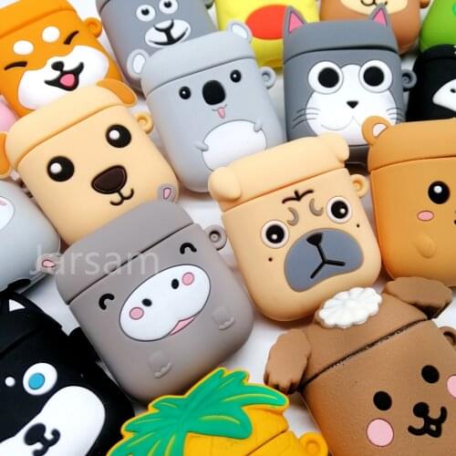 Cute Cartoon Wireless Earphone Case For Apple AirPods 2 Silicone Charging Headphones Case for Airpods Protective Cover