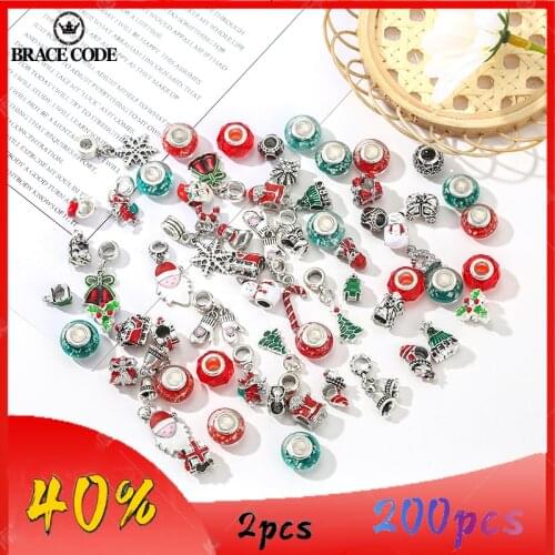 Special Offer New Year And Christmas Charm Beads For DIY Brand Bracelets,Fine Necklaces,Womens Childrens Handmade Jewelry Gifts