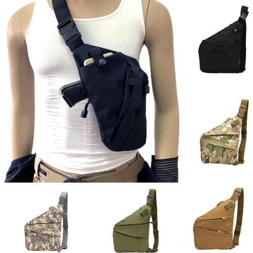 1pcs shoulder bag Storage Gun Bag Holster Mens Left Right Nylon Shoulder Bag Anti-theft Bag Chest Bag Hunting Outdoor