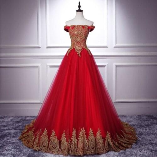 Off The Shoulder Wedding Dress Dress 2021 Sweep Train Ball Gown Bridal Dress Vintage Lace Vestidos Robe De Bal