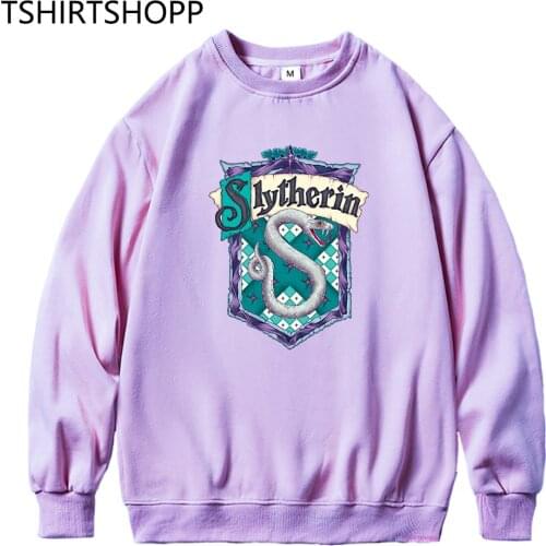 Slytherin Sweater Draco Malfoy Hoodie Women Casual Loose Oversized Hoodies Female Harajuku Fleece Sweatshirts Hoodies Pullovers