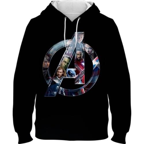 Marvel The Avengers Logo Hoodies Men Women Children Fashion 3D Print Sweatshirts Boy Girl Pullover Streetwear Casual Clothing