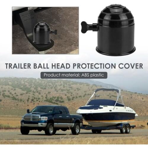 Universal 50mm Trailer Hitch Tow Ball Cover Enduring Car Durable Parts Components Cap with Screw Knob Car Accessories