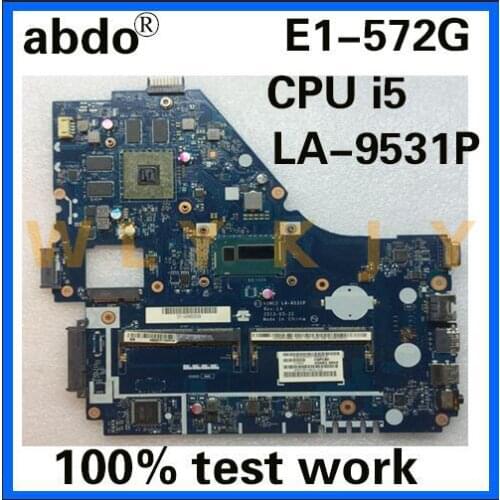 V5WE2 LA-9531P for Acer Aspire E1-572 E1-572G V5-561G laptop motherboard with CPU i5-4200u NBMFN11006 NB.MFN11.006 100% test wor