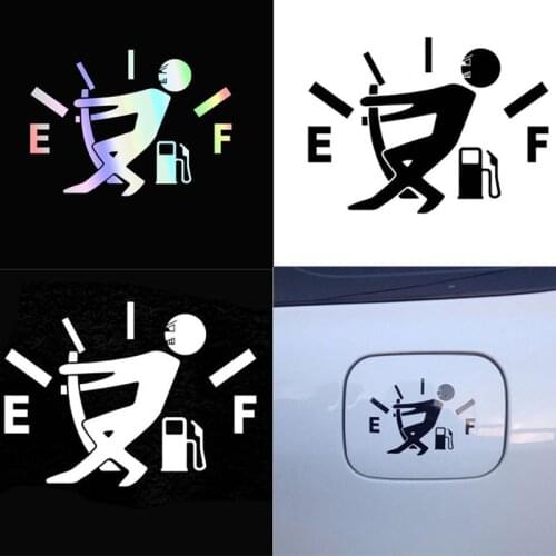 Funny Car Stickers Pull Fuel Tank Cover Pointer Full Reflective Vinyl Decal Paper Protector Transparent Sticker Transfer Tape