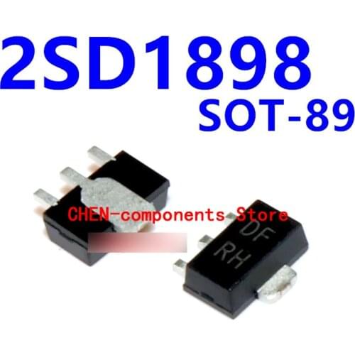 10pcs 2SD1898 T100 DF SMD triode SOT-89