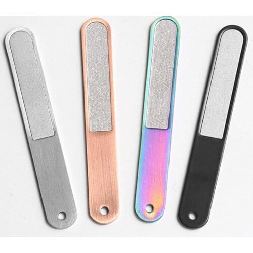 10 Pcs Diamond Nail File Set Stainless Steel Double Side Nail File Manicure Files for Salon Home and Travel