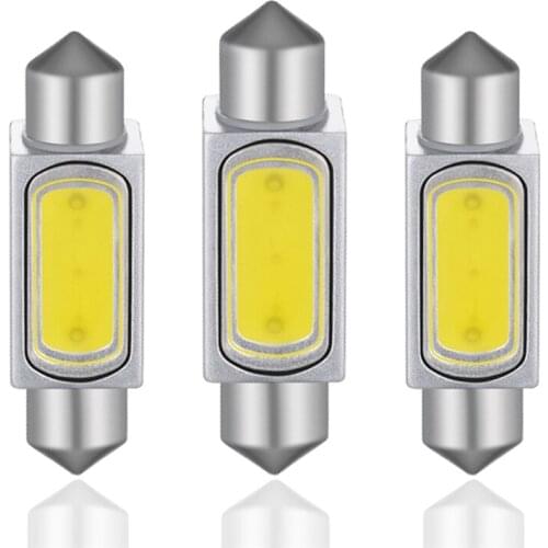 100pcs Festoon Car LED C5W COB Car Interior Dome Lamp Reading Light 31mm 36mm 39mm 42mm
