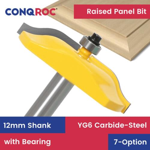 12mm Shank Raised Panel Router Bit with Bearing Woodworking Milling Cutter