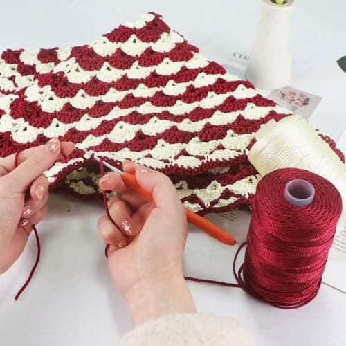 2.5mm Light Hollow Cool Silk Yarn Knitting Sewing Material Handmade DIY Summer Hats Cushion Bag Shirt Thread