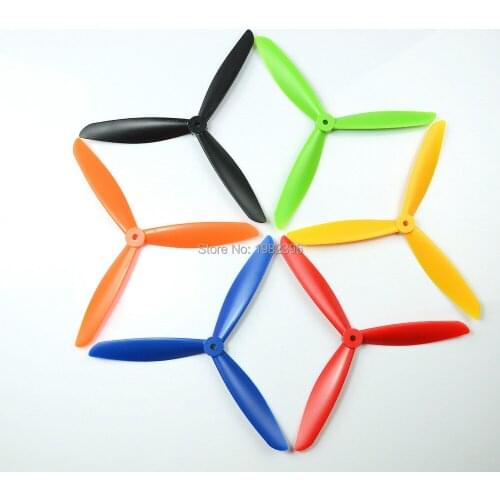 6 colors Three 3-Blade Propeller 1045 10*4.5 CW CCW black 3 Blade Props for Quad Multicopter 10PCS=5 Pairs
