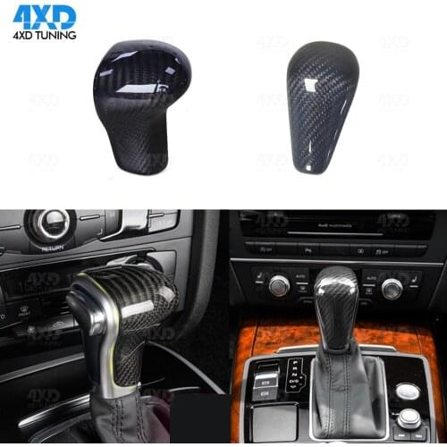 A6 Gear Shift Knob Cover For Audi A7 A4 A5 S3 Q5 S6 S7 Q7 Carbon Handle conrol gear Sticker interior trim LHD&RHD 2012-2018 2019