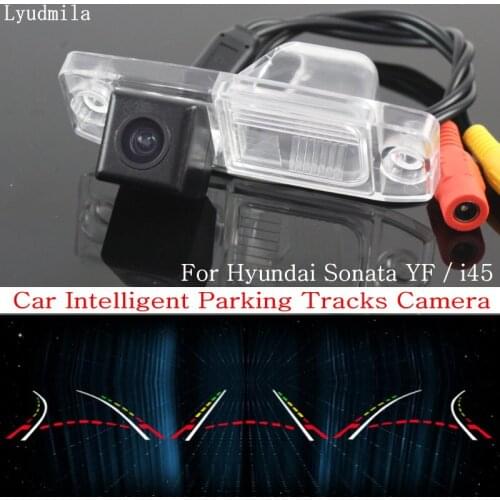 Lyudmila Car Intelligent Parking Tracks Camera FOR Hyundai Sonata YF / i45 2011~2014 HD CCD Back up Reverse Rear View Camera