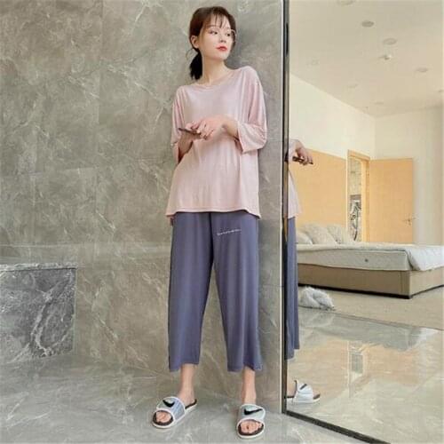 Pregnant women Modal pants summer loose pregnant women wear casual pants suit