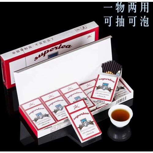 Tea, tobacco and cigar Fine Cigarette to Quit smoking 100% Tobacco Free -100% Nicotine Free 10 packs