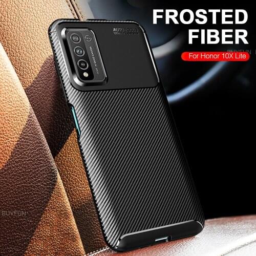 For Honor 10X Lite Case Soft TPU Bumper Carbon Fiber Phone Cases For Honor 20 Pro 10 lite Back Cover Beetle SeriesMen Sheell