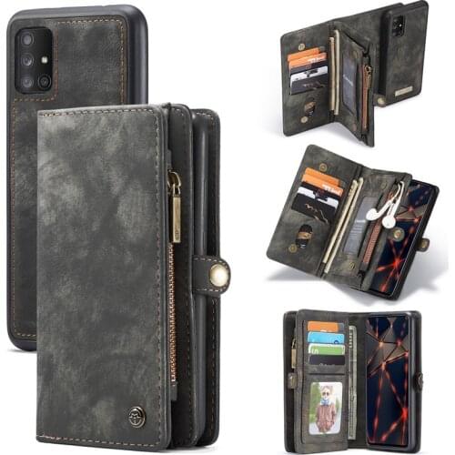 Magnetic Leather Purse Cover for Samsung Galaxy A21S A51 A71 A50 A70 A40 A30 A20 A20E A50S A30S Zipper Wallet Card Cover Coque