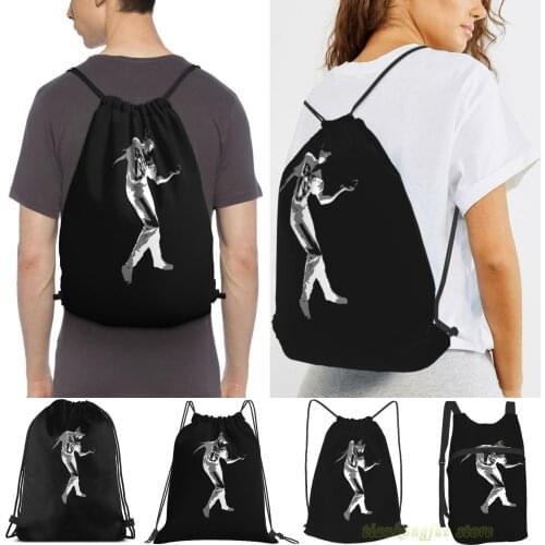 George Michael Wake Me Up Choose Life Silhouette Men Outdoor Travel Gym Bag Waterproof Drawstring Backpack Women Fitness Bags