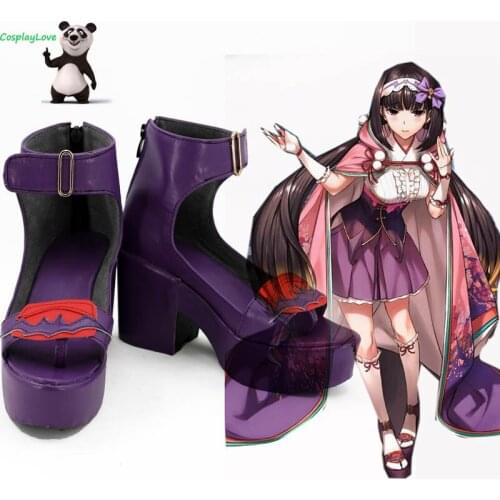 FGO Fate Grand Order Assassin Osakabehime Purple Cosplay Shoes Boots CosplayLove