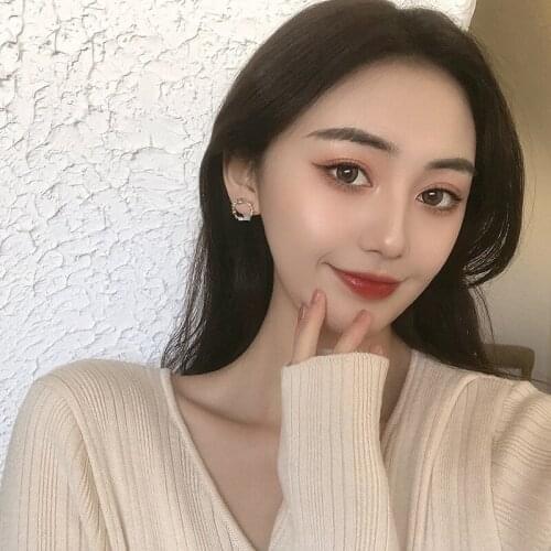 Find Me Creative Cute Girl Geometric Stars Rhinestone Ear Ring Fashion Jewelry Accessories