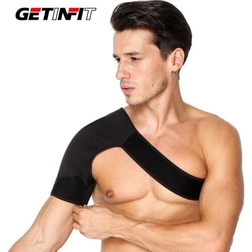 Getinfit 1PCS Breathable Adjustable Shoulder Brace Sport Compression Brace Strap Wrap Belt for Rotator Cuff Injury relief