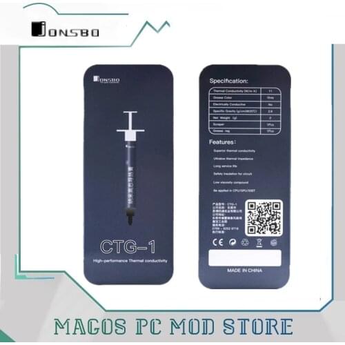 Jonsbo CTG-1 Thermal Paste,11W/m.k Grey Nano Silicone Compound Conductive Grease Heatsink For CPU GPU Water Cooling Motherboard