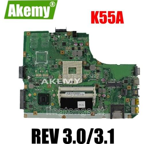 K55A Motherboard Rev 3.0/3.1 HM76 Chipset For Asus K55A K55VD Laptop motherboard K55A Mainboard K55A Motherboard test 100% OK