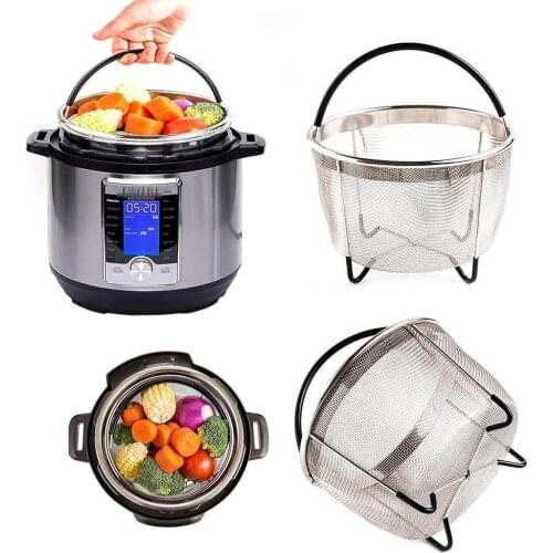 Stainless Steel Steamer Cage Basket with Handle for Electric Pressure Cooker