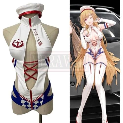 Azur Lane Richelieu Racing Suit Richeliel Cosplay Costume Halloween Christmas Party Uniform Custom Made Any Size