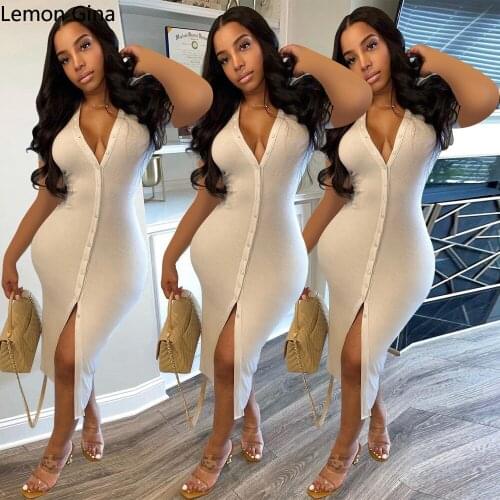 Lemon Gina Summer Dresses With Buttons