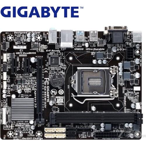 LGA 1150 For Intel DDR3 Gigabyte GA-B85M-D2V 100% Original Motherboard USB3.0 16G B85 B85M-D2V Desktop Mainboard SATA III Used