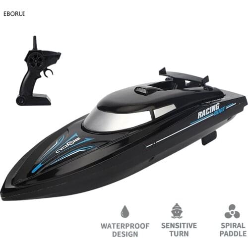 EBORUI D801 RC Boat 2.4GHz Remote Control Boat 4CH High Speed Boat Gift Toy for Pools Lakes & Outdoor Adventure (20min Running)