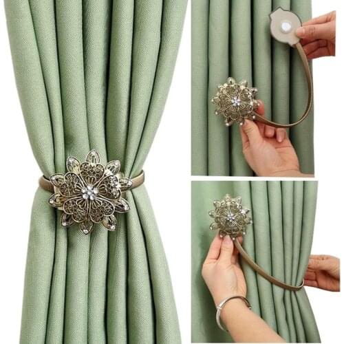 Magnetic Curtain Buckle Creative European Decorative Window Screening Tieback Strap Magnet Wall Hook Curtains Holder Accessories