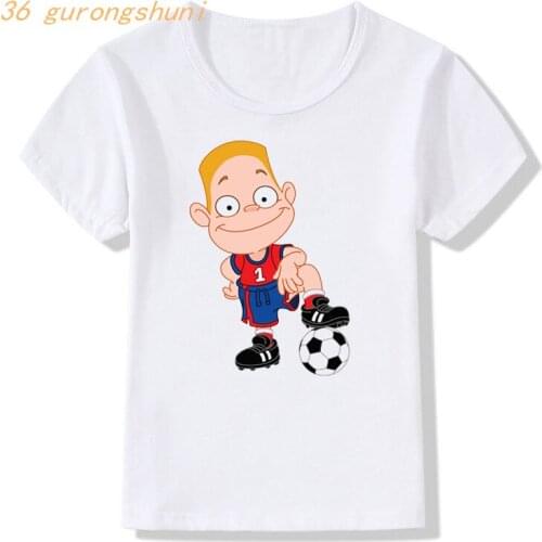 Fashion tshirt girl soccer boy cartoon t shirt girls summer tops football player kids clothes boys t shirts children t-shirts