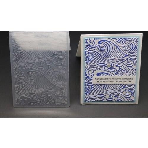 Sea Wave Cloud Background Embossing Folder,DIY Cutting Dies for Card Making Scrapbooking Album Paper Craft Handmade Art Craft Su