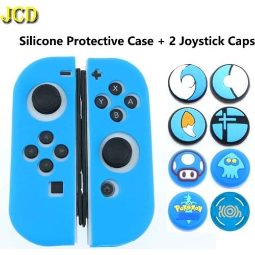 JCD For Nintend Switch NS NX Joy-Con Soft Silicone Protective Skin Case +2 Grip Joystick Cap For Switch Joy Con Controller Cover