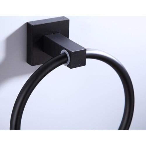 Bathroom Accessories Set Space Aluminum Black Bath Hardware Sets Towel Rack Towel Ring