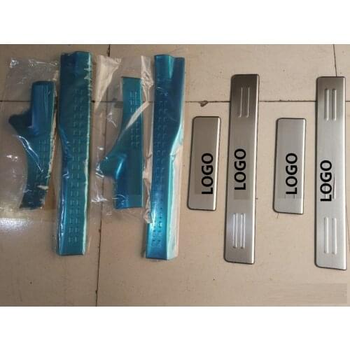 Free Shipping stainless steel scuff plate door sill 4-8pcs/set car accessories for Mitsubishi ASX 2015-2018
