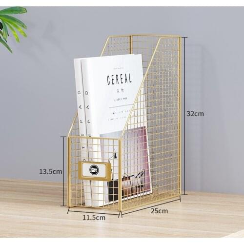 Desktop Book Stand File Storage Box File Shelf Folder Vertical Shelf File Box Storage Basket Office Supplies