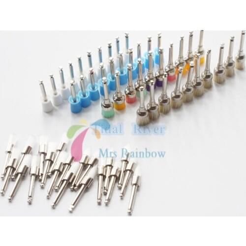 New Dentist Lab 60Pcs Assorted Polisher Brush Wheel Latch Bowl Type Colorful