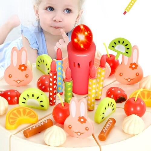 New DIY Cake Toy Kitchen Food Pretend Play Cutting Cake Birthday Toys Educational Toys for Children Drop Shipping