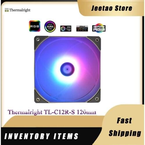 Thermalright TL-C12R-S 120mm CPU cooling fan 5V 3PIN addressable RGB PWM Reverse Wind design computer case replacement fan
