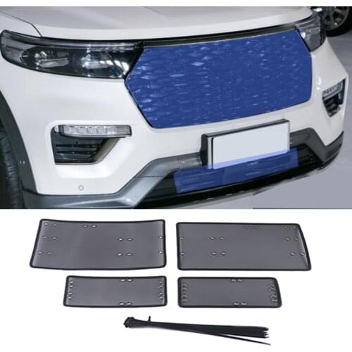 Front grille insect proof net is suitable For Ford Explorer st 2020 dust proof garbage metal inner cover net car accessory 4pcs